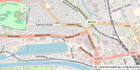 Map of Preston, Lancashire