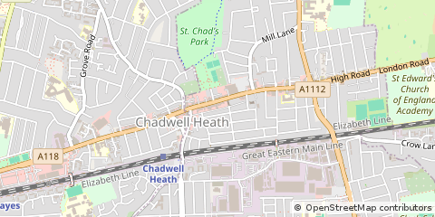 Map of Romford, Essex