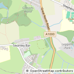 Map of Potters BAR, Hertfordshire