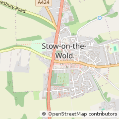 Map of Stow on the Wold, Gloucestershire