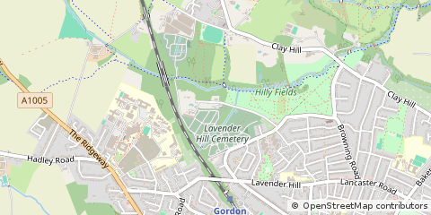 Map of Enfield, Middlesex