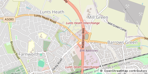 Map of Widnes, Cheshire