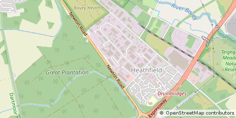 Map of Newton Abbot, Devon