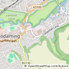 Map of Godalming, Surrey