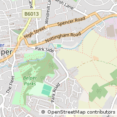 Map of Belper, Derbyshire