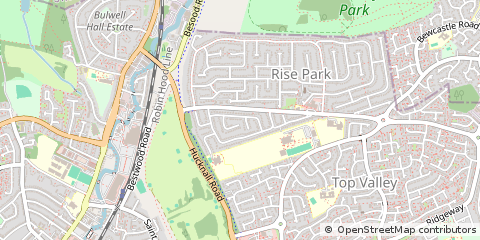 Map of Nottingham, Nottinghamshire