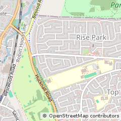 Map of Nottingham, Nottinghamshire