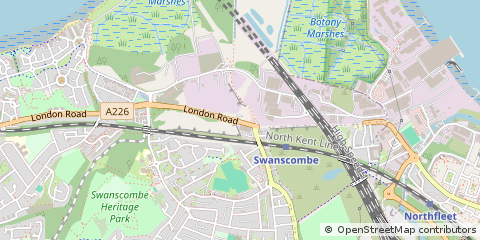 Map of Dartford, Kent