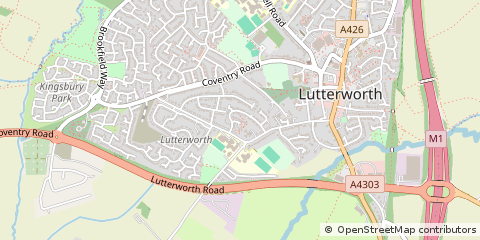 Map of Lutterworth, Leicestershire