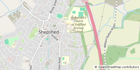 Map of Loughborough, Leicestershire