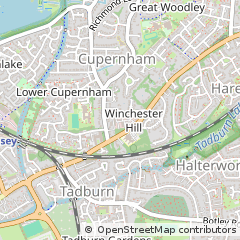 Map of Romsey, Hampshire