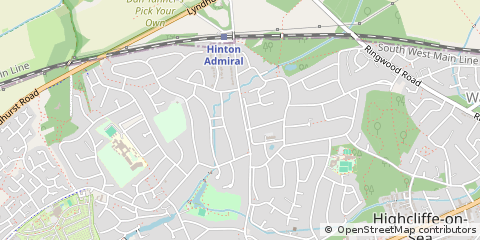 Map of Christchurch, Dorset