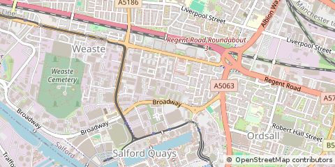 Map of Manchester, Lancashire
