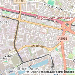 Map of Manchester, Lancashire
