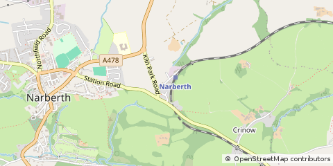 Map of Narberth, Pembrokeshire