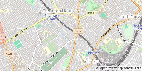 Map of Thornton Heath