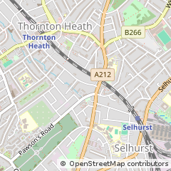 Map of Thornton Heath