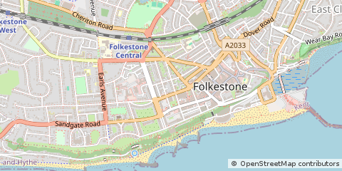 Map of Folkestone