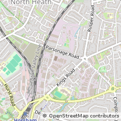 Map of Horsham, West Sussex