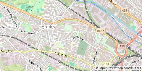 Map of Leeds, West Yorkshire