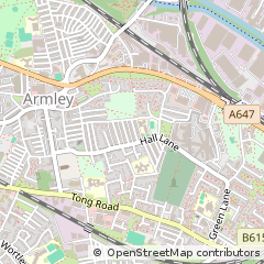 Map of Leeds, West Yorkshire