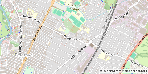 Map of Leicester, Leicestershire