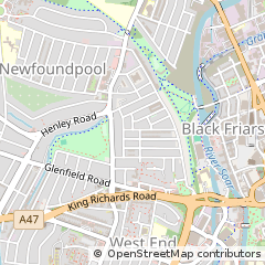 Map of Leicester, Leicestershire