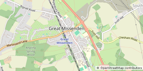 Map of Great Missenden, Buckinghamshire