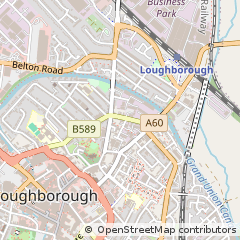 Map of Loughborough, Leicestershire