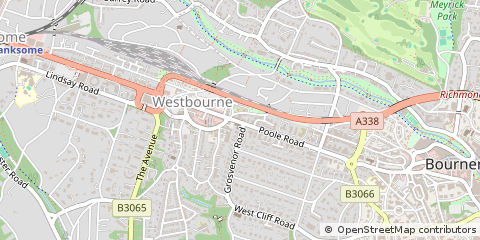 Map of Westbourne, Dorset