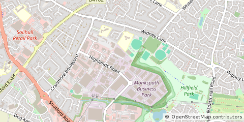 Map of Solihull, West Midlands