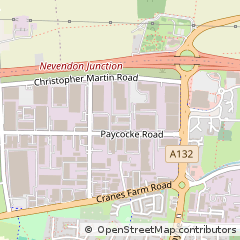 Map of Basildon, Essex