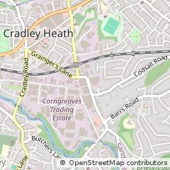 Map of Cradley Heath, West Midlands