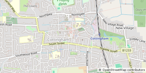 Map of Cottingham, East Riding of Yorkshire