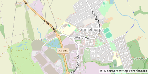Map of Barnsley, South Yorkshire