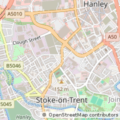 Map of Stoke on Trent, Staffordshire