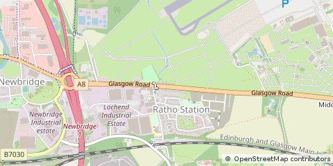 Map of Newbridge, Midlothian
