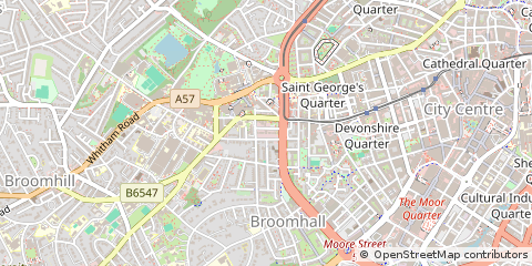 Map of Sheffield