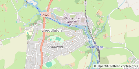 Map of Leek, Staffordshire