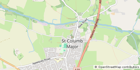 Map of ST Columb, Cornwall
