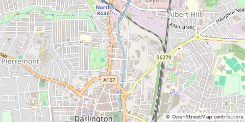 Map of Darlington, County Durham
