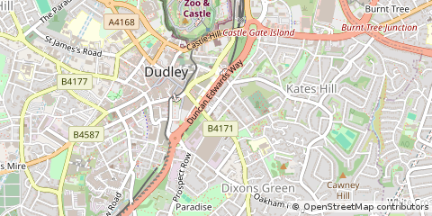 Map of Dudley