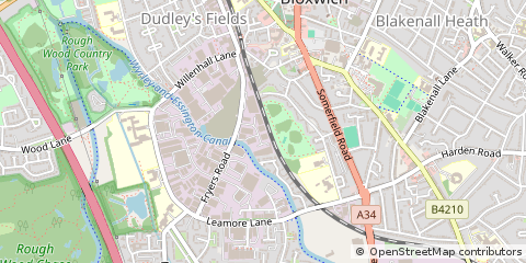Map of Walsall, West Midlands