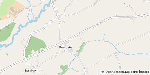 Map of Okehampton, Devon
