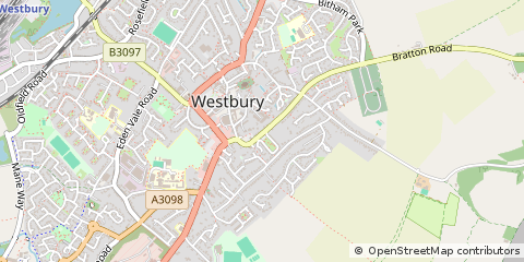 Map of Westbury, Wiltshire
