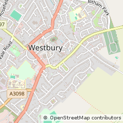 Map of Westbury, Wiltshire