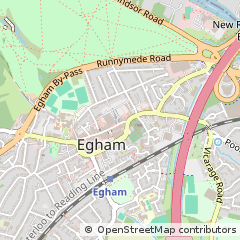 Map of Egham, Surrey