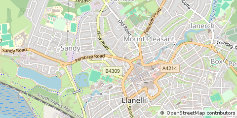 Map of Llanelli