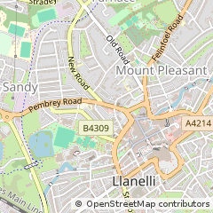 Map of Llanelli