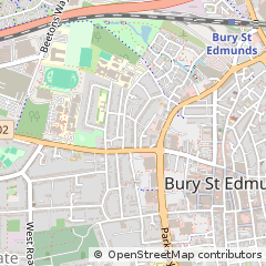 Map of Bury ST. Edmunds, Suffolk
